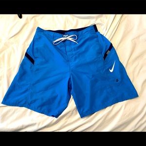 Nike swim trunks in electric blue